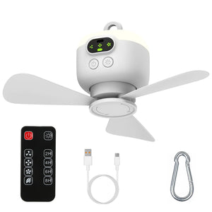 Elevate Your Outdoor Adventures with the 2 In 1 Portable Camping Fan with LED