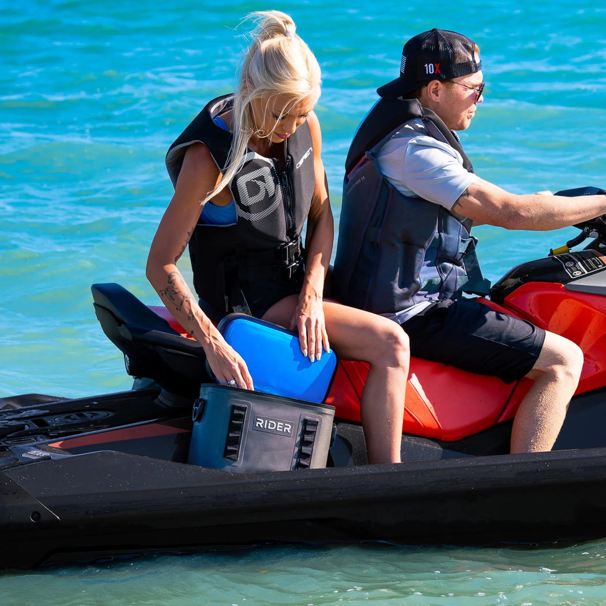 Jet Ski Coolers by Rider Coolers - Set WC Coolers, Fits All Personal Watercraft,