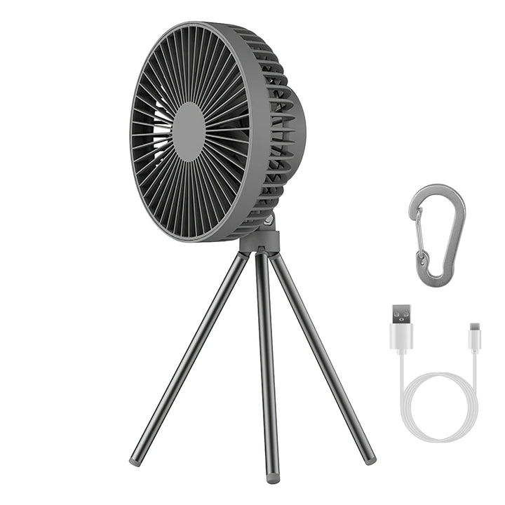 Portable Camping Fan Rechargeable Battery Powered Foldable Tripod Fan