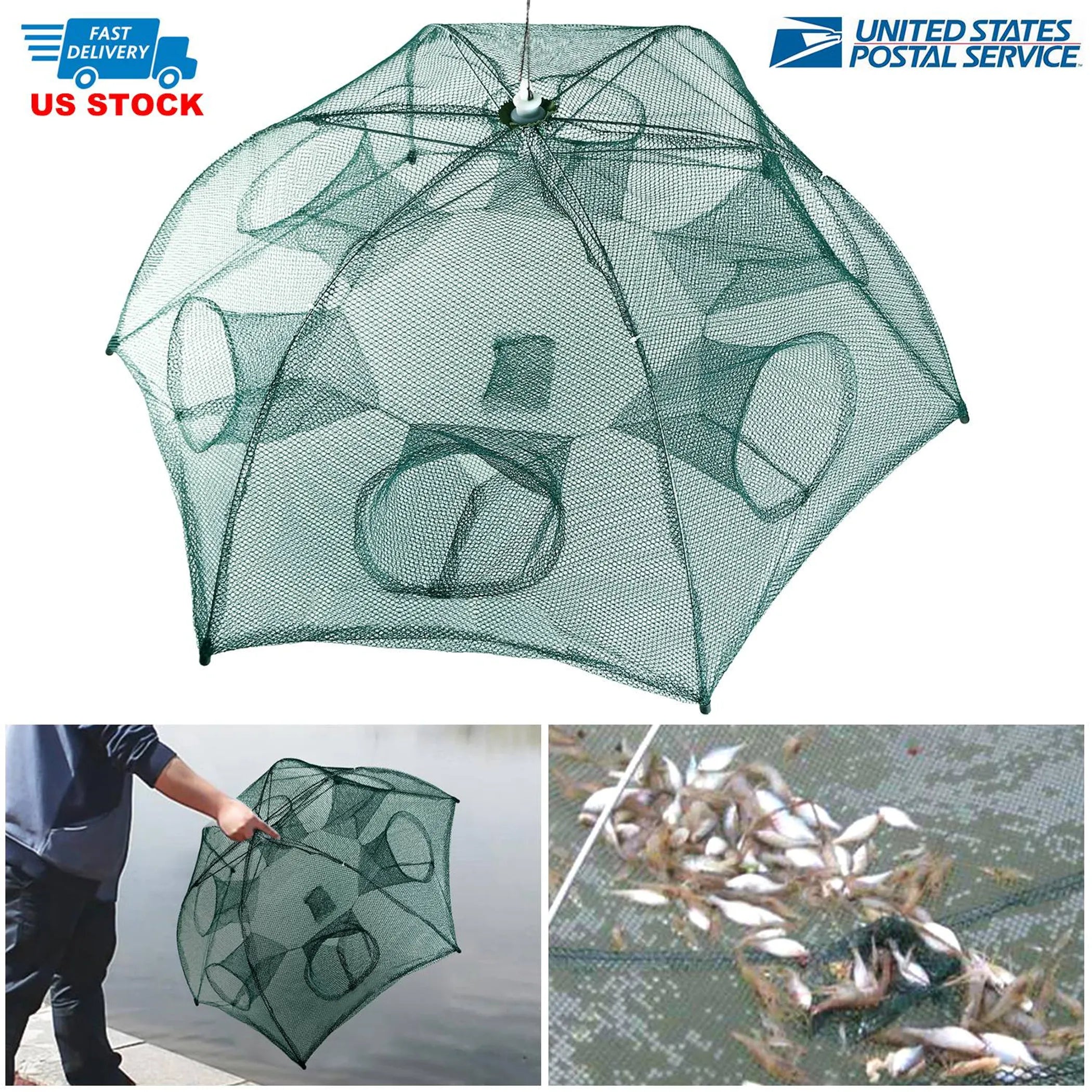 Fishing Trap Net Portable Folded Fishing Bait Trap
