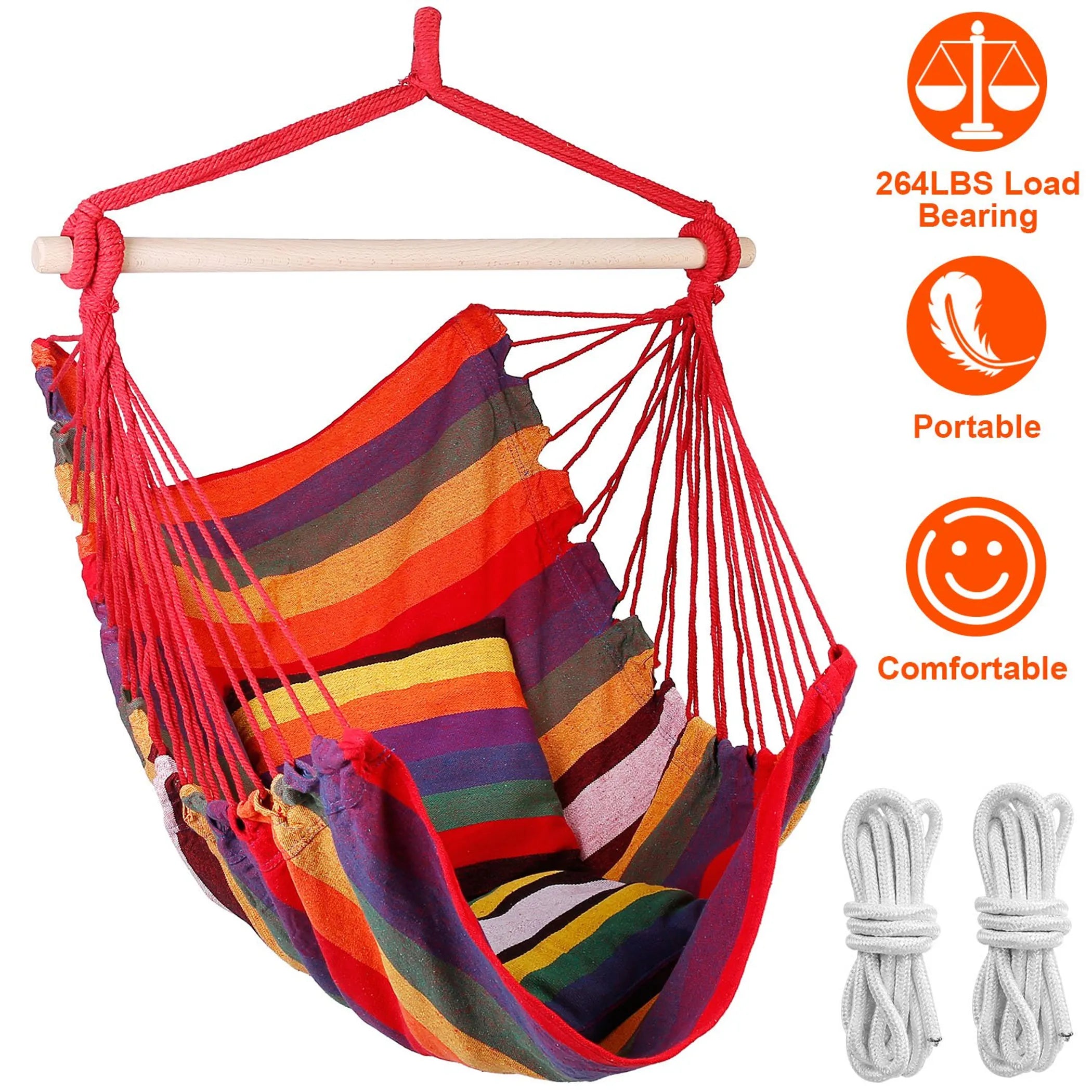 Hammock Hanging Chair Canvas Porch Patio Swing Seat