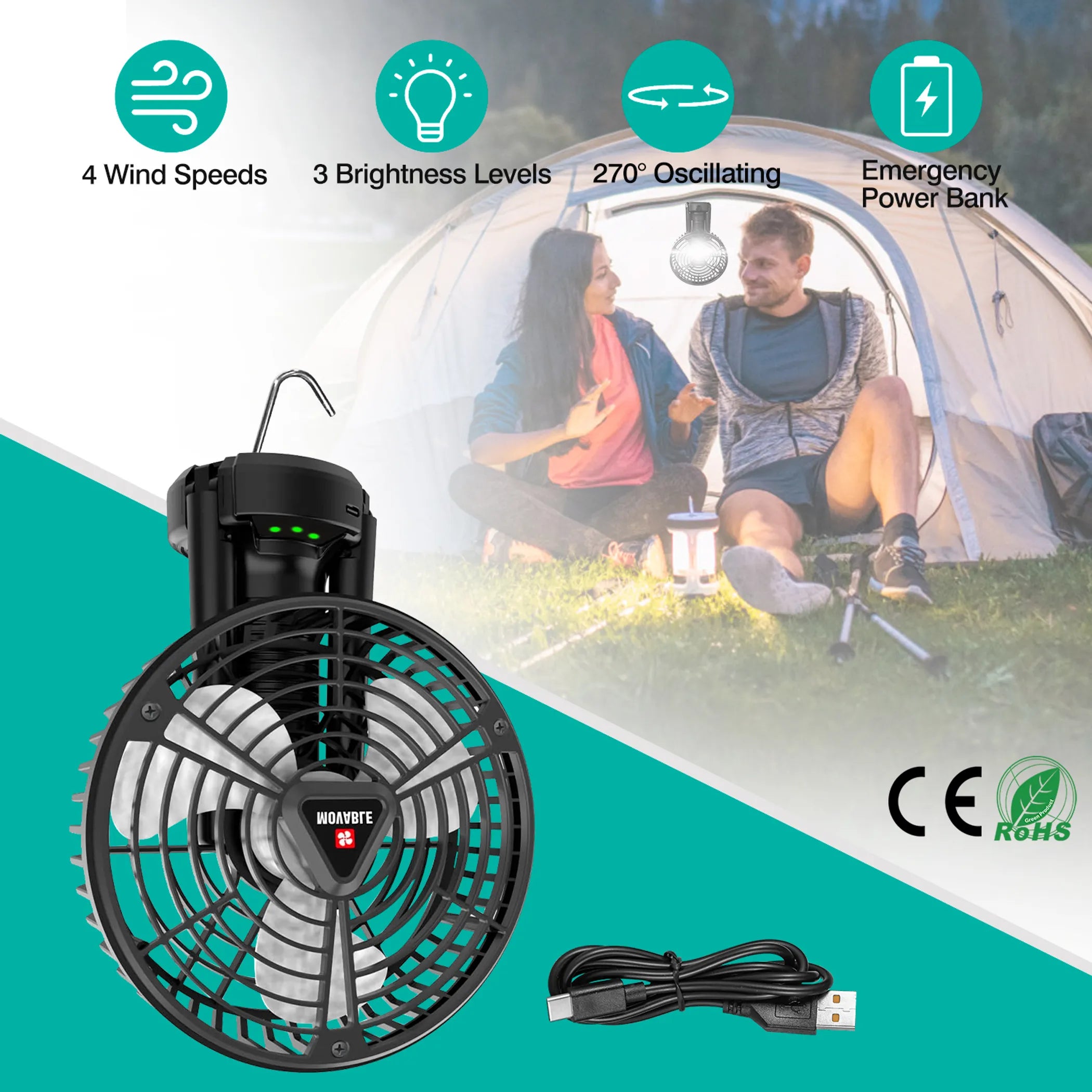 Foldable Camping Fan