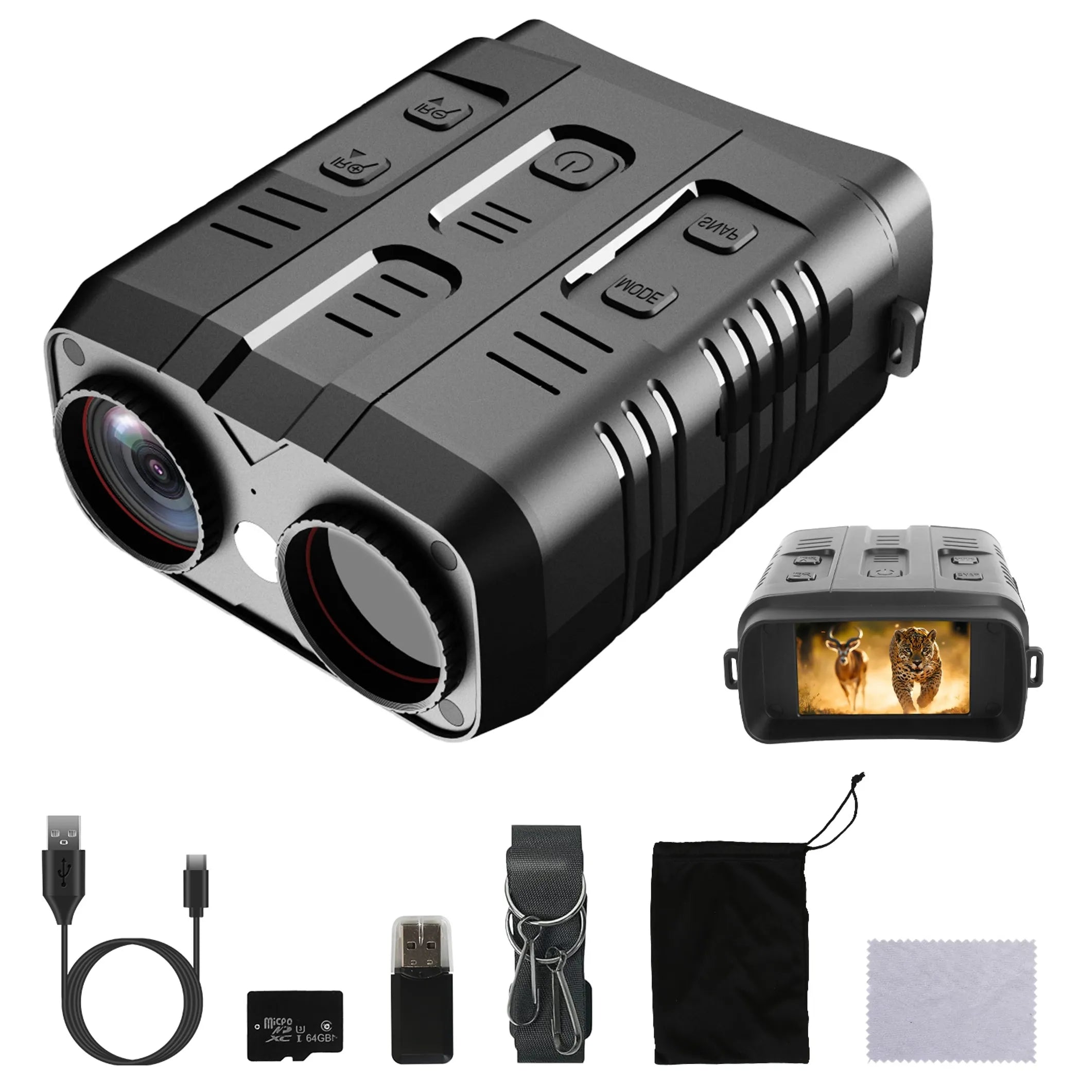 Night Vision Goggles 4K Full-Color Binoculars 10X Zoom