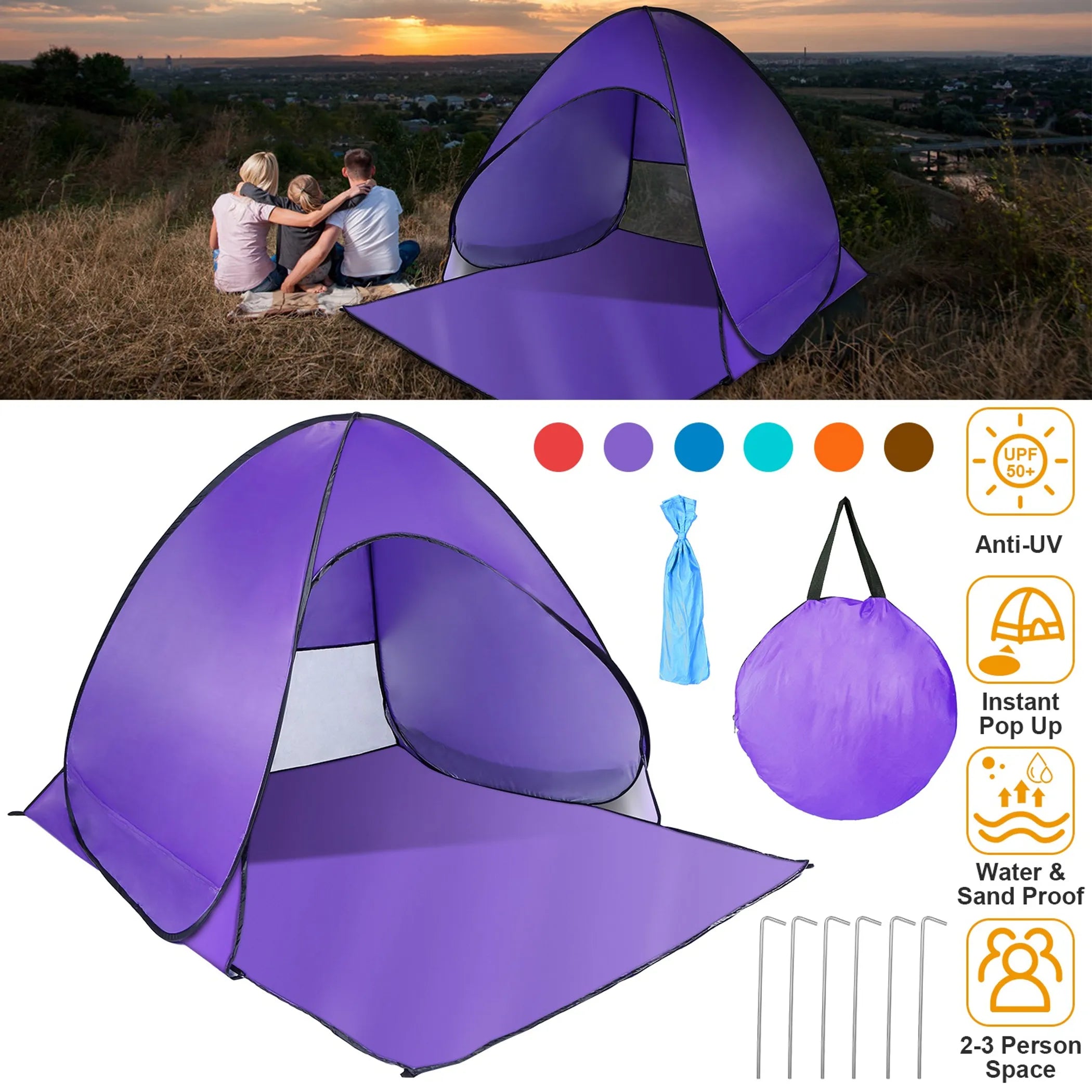 Pop Up Beach Tent Sun Shade Shelter