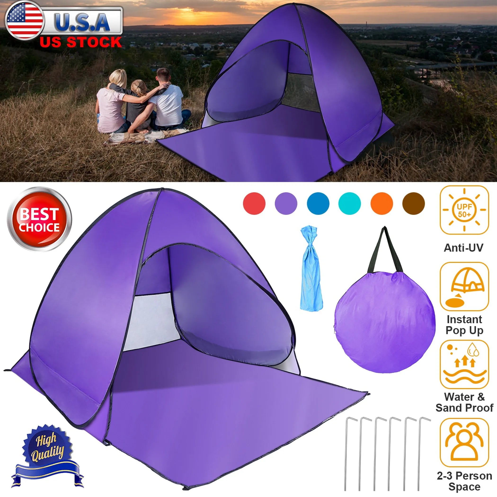 Pop Up Beach Tent Sun Shade Shelter
