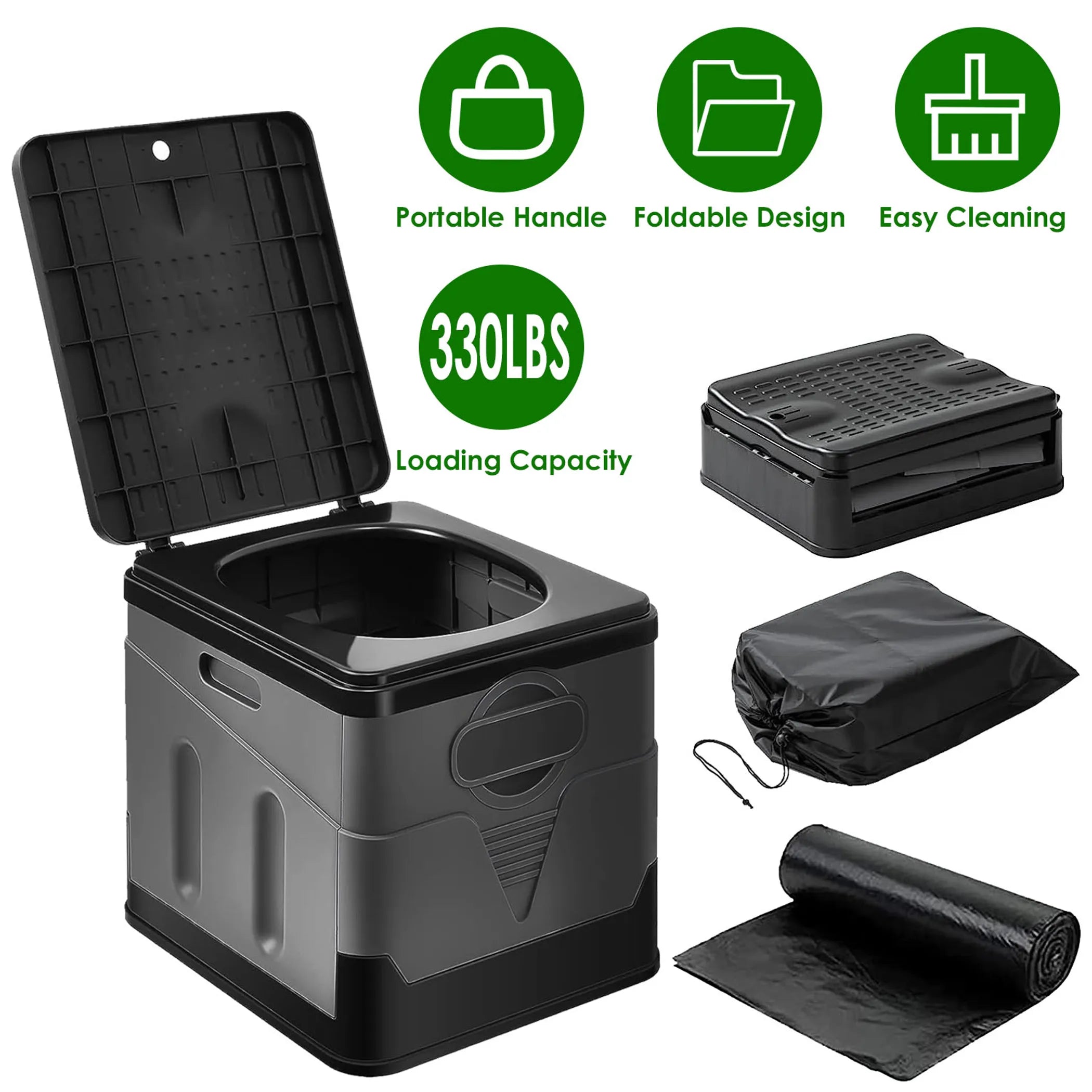 Portable Toilet for Car Camping Boating Hiking Outdoor Travel Potty