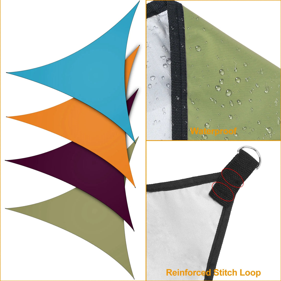 Shade Sail Patio Cover Shade Canopy Camping