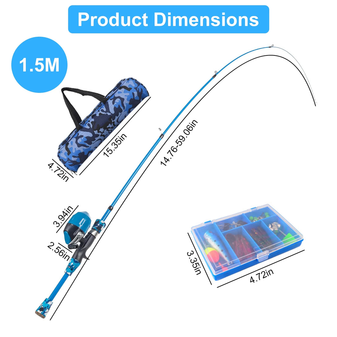 Kids Fishing Pole Set