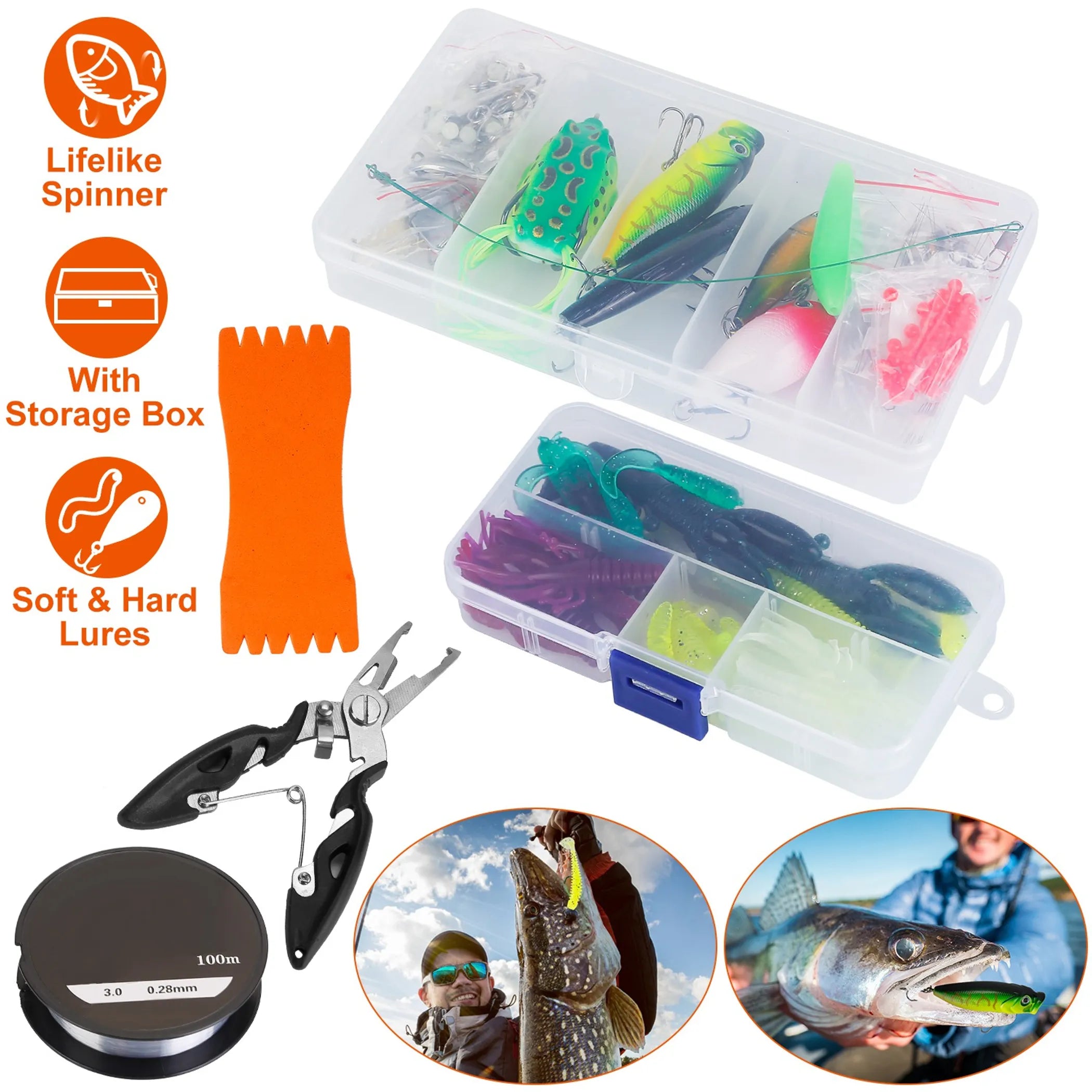 383Pcs Fishing Lures Tackle Box