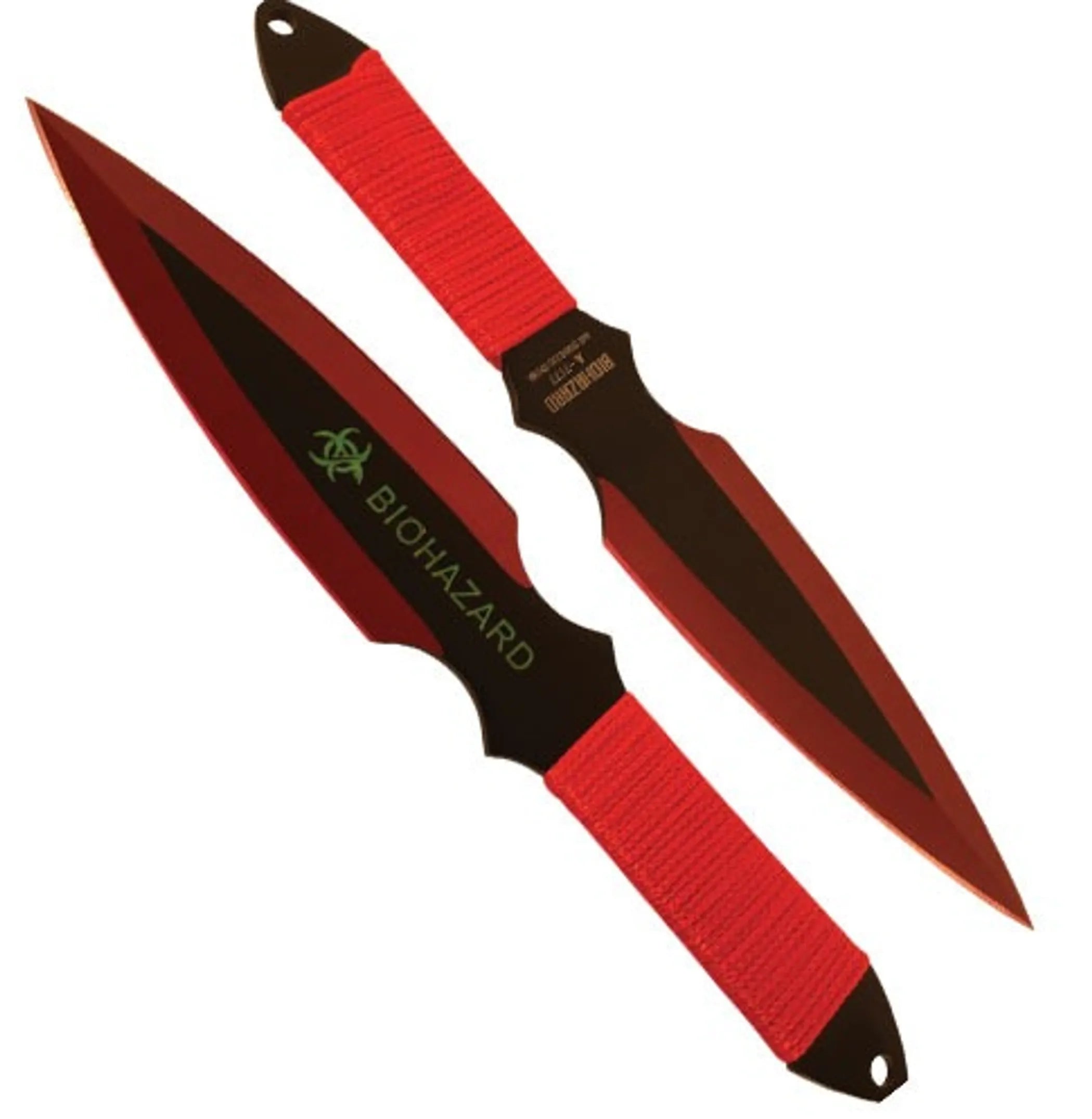 2 Piece Throwing Knife BioHazard